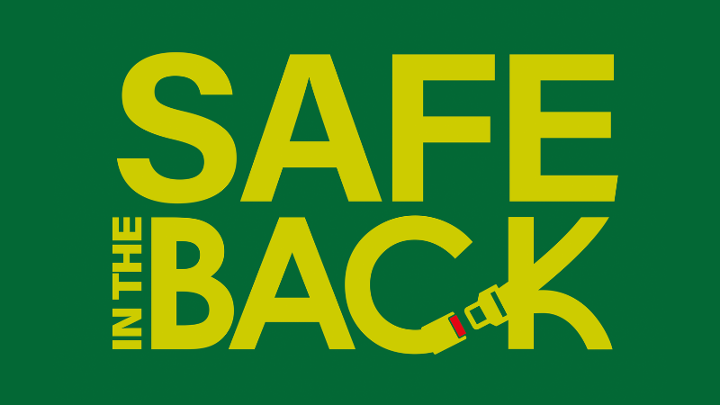 Safe in the back campaign logo.